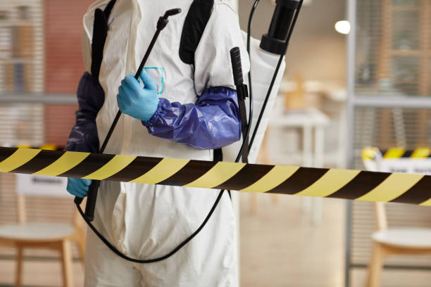 Professional Biohazard Cleanup technician working in Gilman, IL